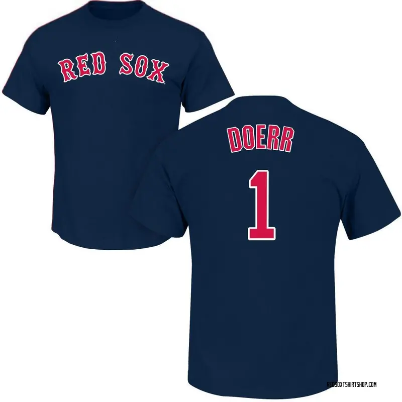Men's Bobby Doerr Boston Red Sox Roster Name & Number T-Shirt - Navy
