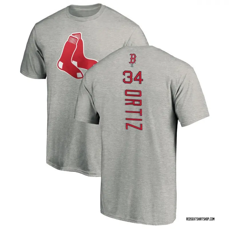 Men's David Ortiz Boston Red Sox Backer T-Shirt - Ash