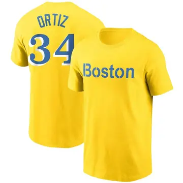 Men's David Ortiz Boston Red Sox Gold City Connect Name & Number T-Shirt
