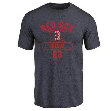 Men's Travis Shaw Boston Red Sox Base Runner Tri-Blend T-Shirt - Navy