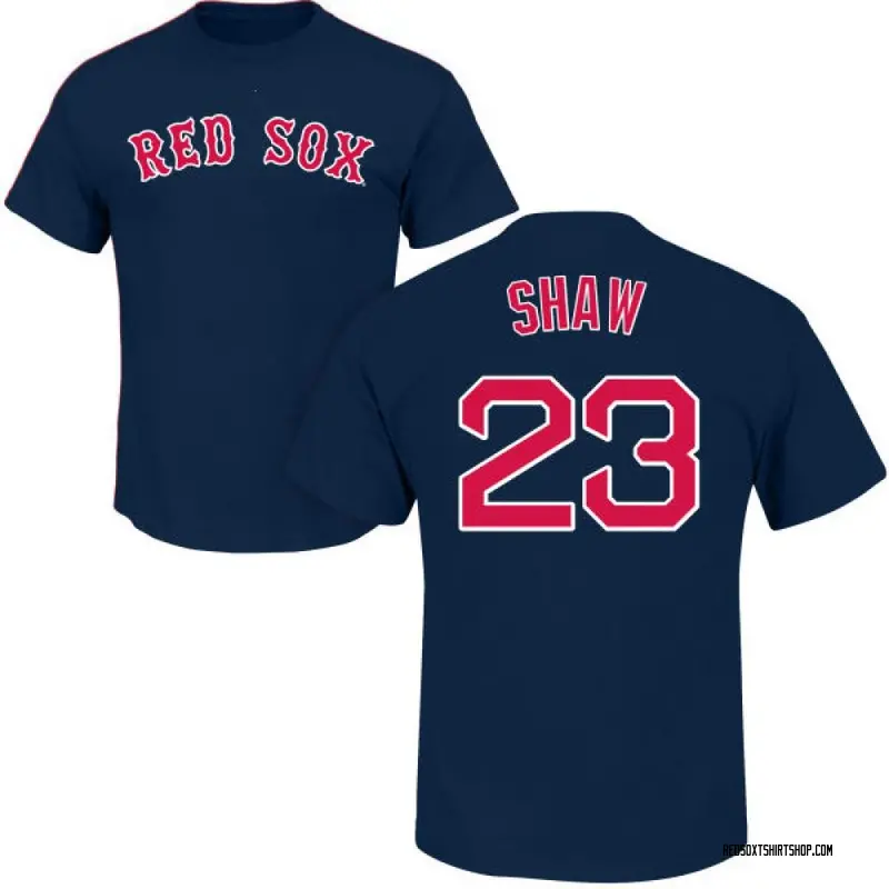Men's Travis Shaw Boston Red Sox Roster Name & Number T-Shirt - Navy