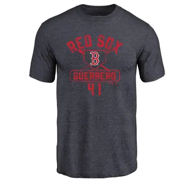 Men's Tyron Guerrero Boston Red Sox Base Runner Tri-Blend T-Shirt - Navy