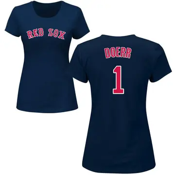 Women's Bobby Doerr Boston Red Sox Roster Name & Number T-Shirt - Navy