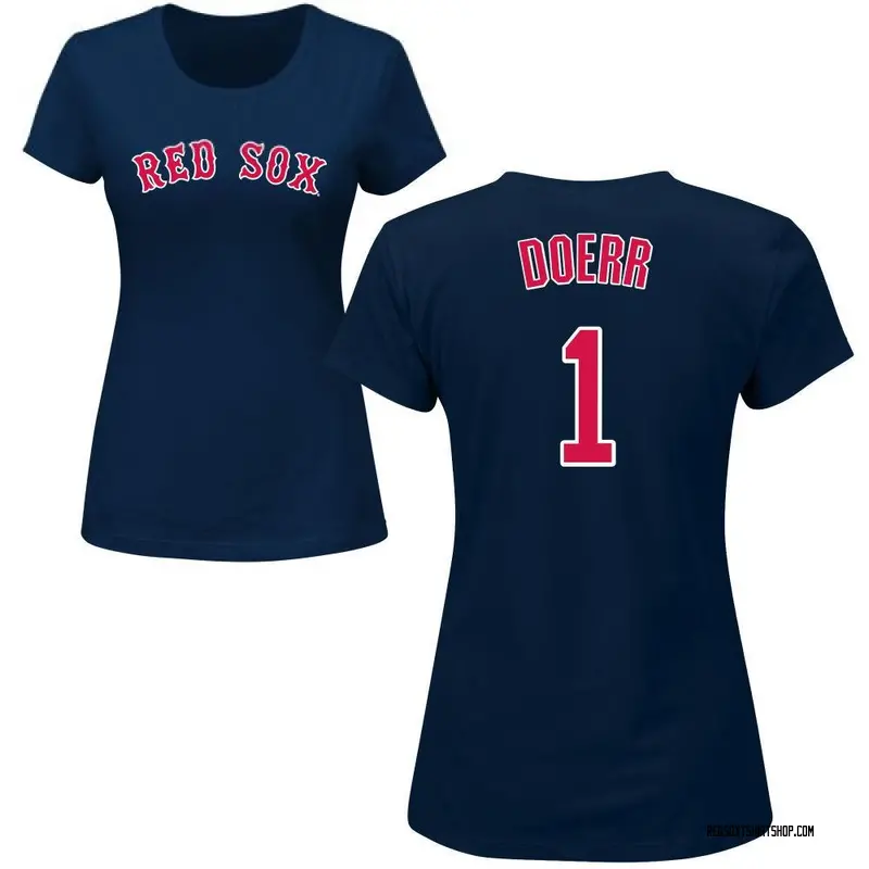 Women's Bobby Doerr Boston Red Sox Roster Name & Number T-Shirt - Navy