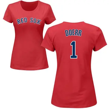 Women's Bobby Doerr Boston Red Sox Roster Name & Number T-Shirt - Red