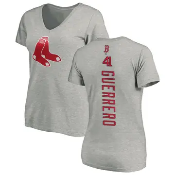 Women's Tyron Guerrero Boston Red Sox Backer Slim Fit T-Shirt - Ash