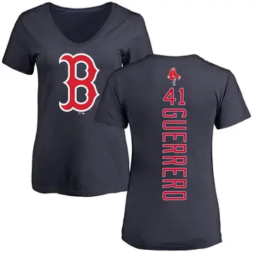 Women's Tyron Guerrero Boston Red Sox Backer Slim Fit T-Shirt - Navy