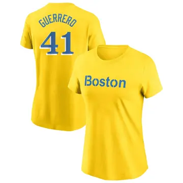 Women's Tyron Guerrero Boston Red Sox Gold City Connect Name & Number T-Shirt