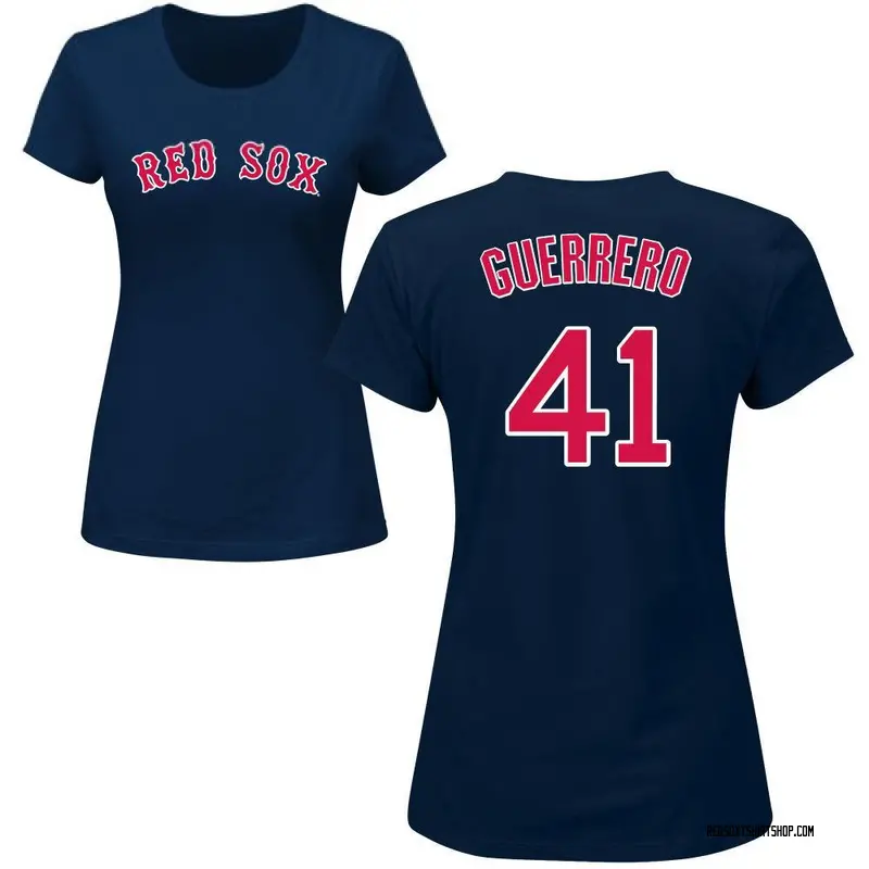 Women's Tyron Guerrero Boston Red Sox Roster Name & Number T-Shirt - Navy