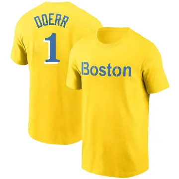 Youth Bobby Doerr Boston Red Sox Gold City Connect Name & Number T-Shirt
