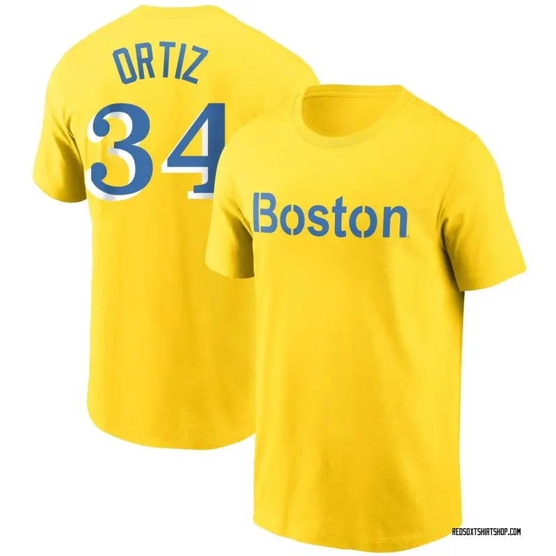 Youth David Ortiz Boston Red Sox Gold City Connect Name & Number T-Shirt