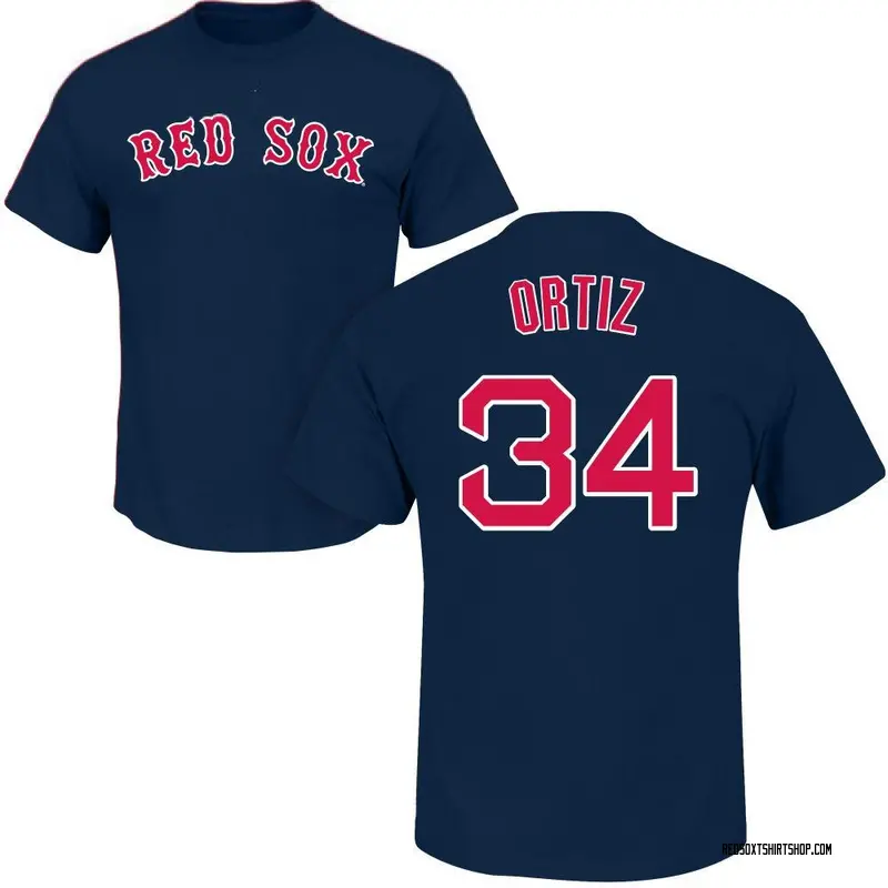 Youth David Ortiz Boston Red Sox Roster Name & Number T-Shirt - Navy