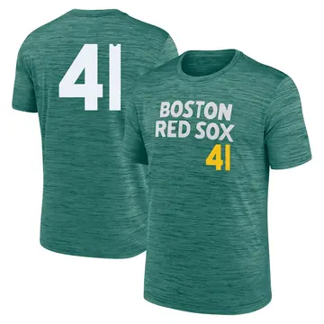Youth Tyron Guerrero Boston Red Sox Green 2025 City Connect Collection Velocity Performance Game Day Name & Number T-Shirt